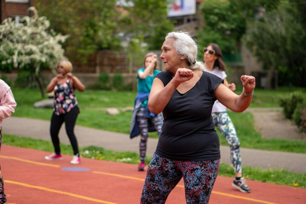 Serene daily lifestyle setup reflecting Blue Zone community bonds and healthy aging