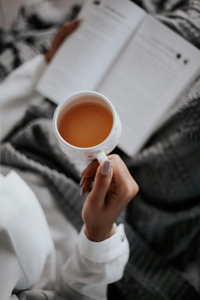 A simple calming bedside drink setup for soothing late night hunger and deep rest