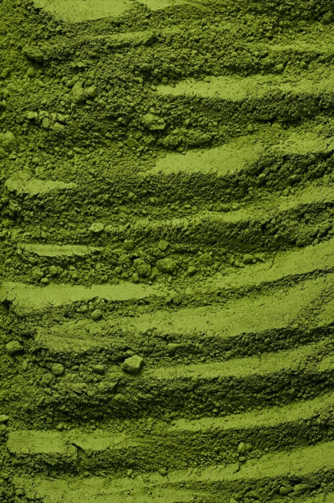 Matcha green tea and botanical infusions rich in natural antioxidant polyphenols