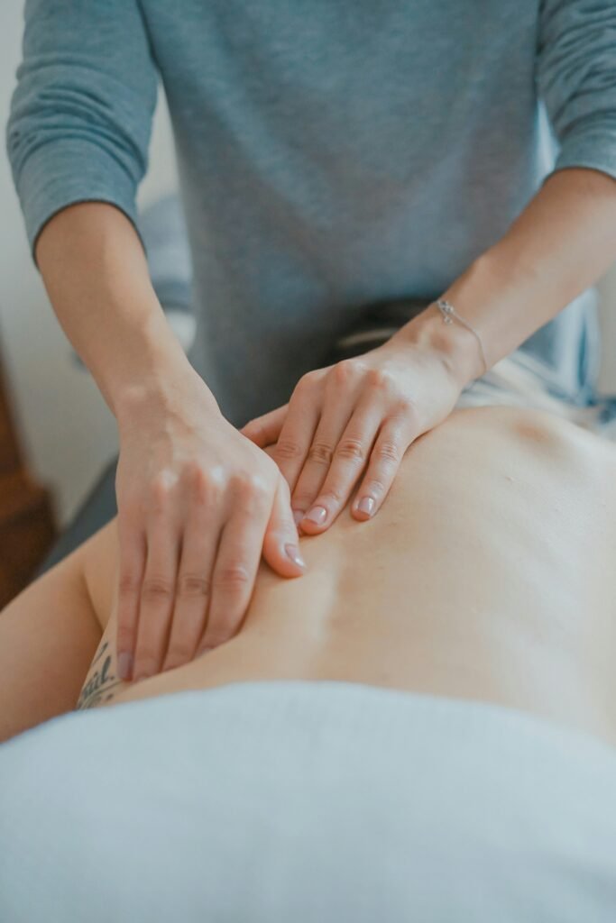 A clean aesthetic view of gentle facial lymphatic drainage massage techniques for swelling reduction
